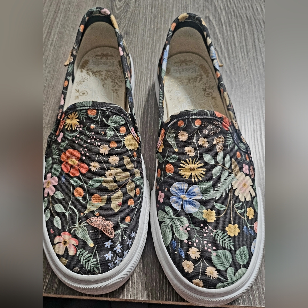 Womens Rifle Paper Company KEDS floral Slip on sneakers size 5.5